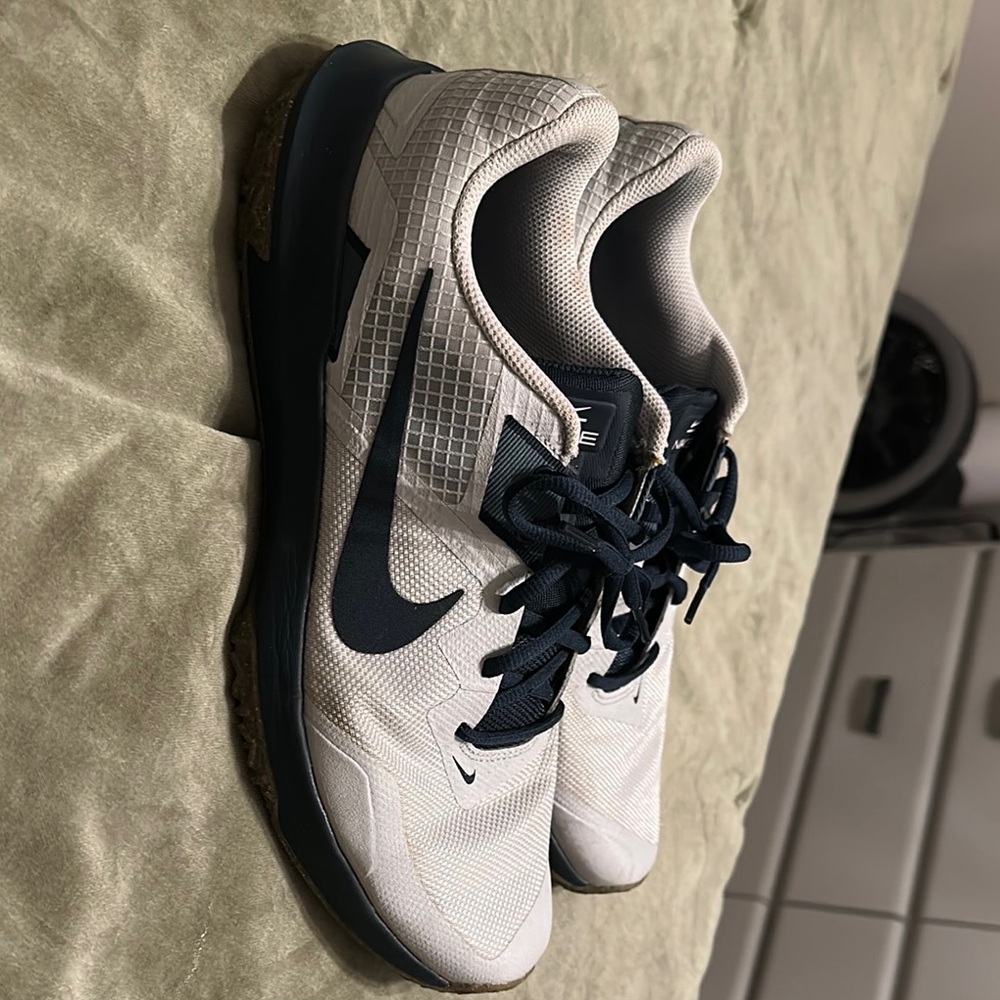 Nike Men's Silver and Blue Athletic Shoes